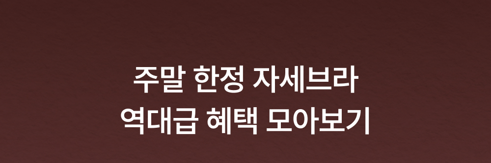 주말 한정 자세브라 역대급 혜택 모아보기